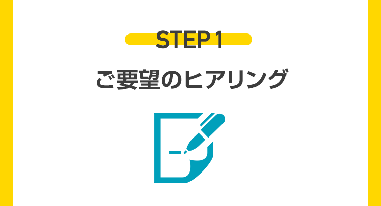 ご要望のヒアリング
