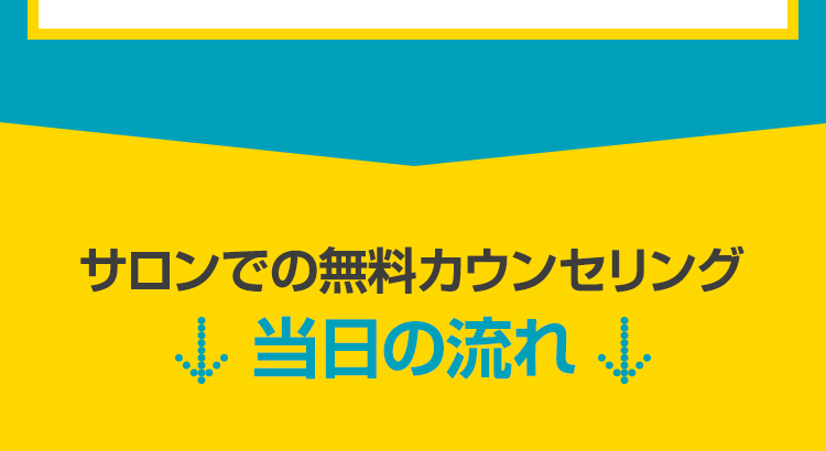 サロンでの無料カウンセリング 当日の流れ